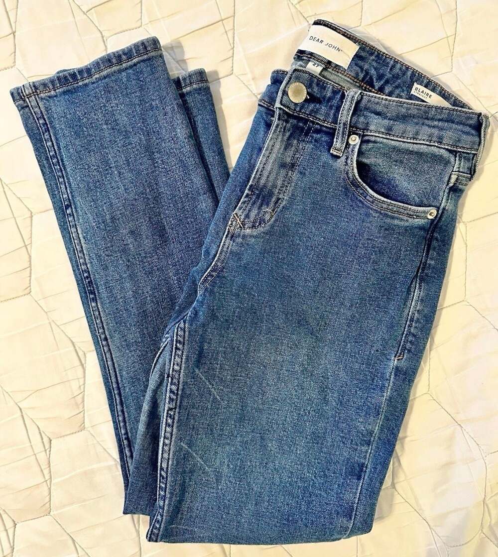 Dear John Blaire Straight Jeans Women’s 27 Medium Wash Mid Rise Denim